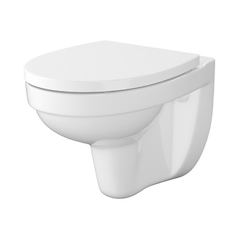 SET B468: wall hung bowl CERSANIA SIMPLEON with slim duroplast, soft-close and ...