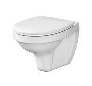 SET wall hung bowl DELFI with slim duroplast, soft-close and easy-off toilet seat