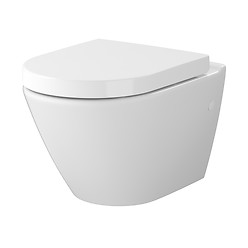 SET C08: wall hung bowl MESTO OVAL CleanOn with slim duroplast, soft-close and ...