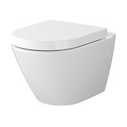 SET C08: wall hung bowl MESTO OVAL CleanOn with slim duroplast, soft-close and ...