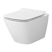 SET C09: wall hung bowl MESTO SQUARE CleanOn with MESTO SQUARE SLIM duroplast, ...